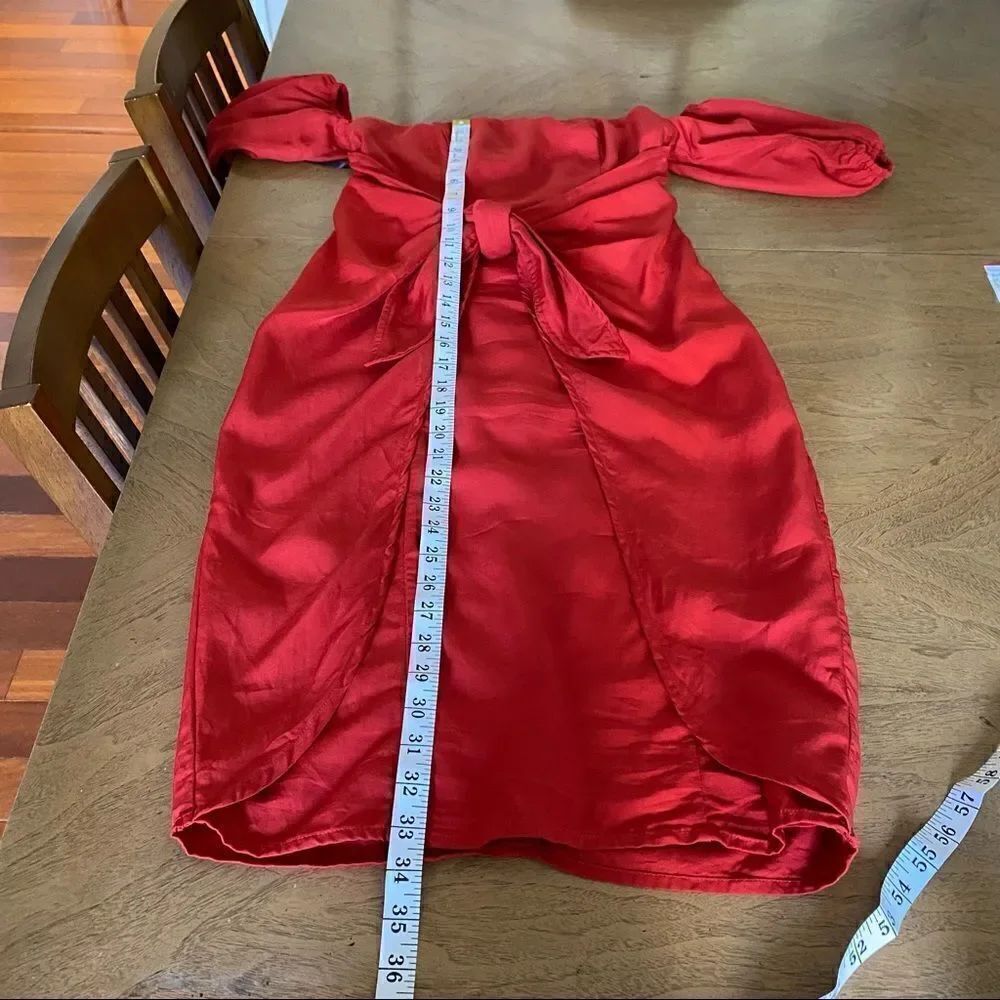 LPA Dress 146 In Red Off The Shoulder Size S - Picture 11 of 15